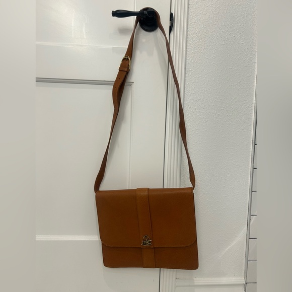 Ralph Lauren Vintage Tan Leather Flap Crossbody - Picture 2 of 12